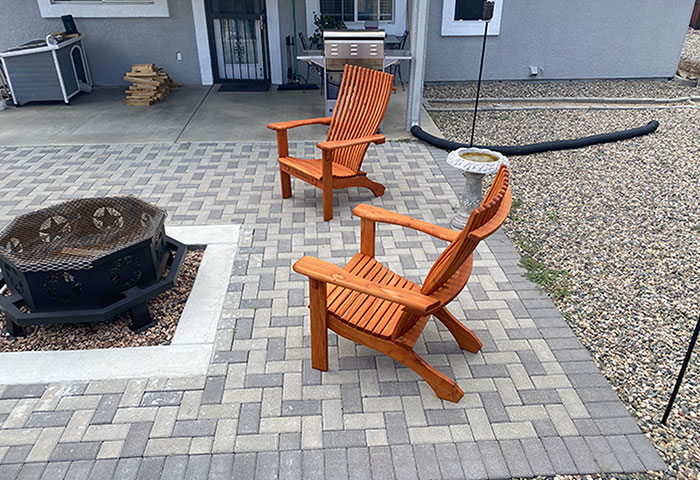 Adirondack Chairs in Yard