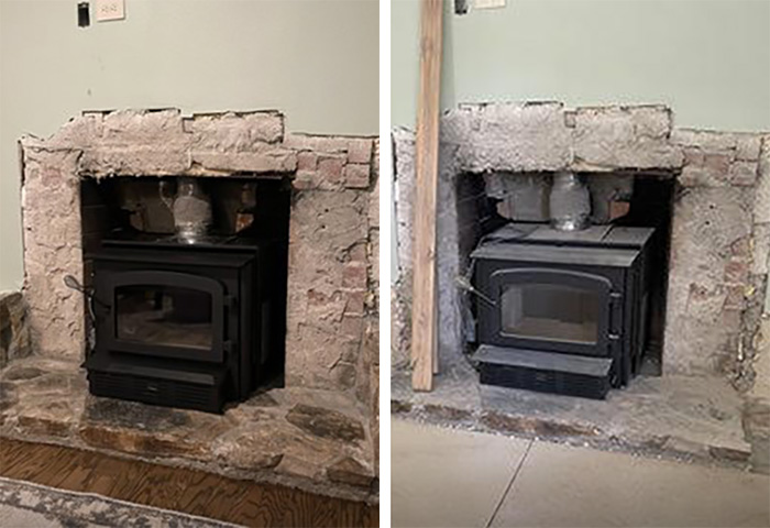 Mantle Before and After