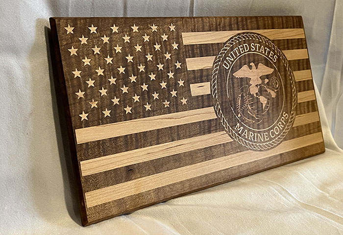 US Flag Marine Inlay