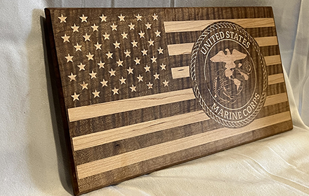 US Flag Marine Inlay